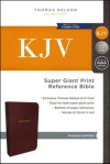 KJV Reference Bible Super Giant Print, Burgundy